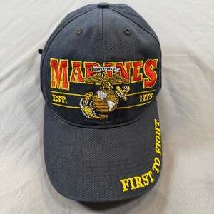 Eagle Emblems US Marines First To Fight Embroidered Hat Cap